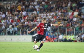 Nicolò Barella con la fascia da capitano