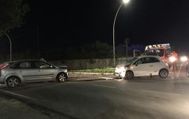 Scontro frontale in tarda serata a Selargius all'incrocio della SS 554 nel bivio per Dolianova