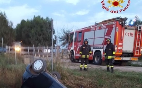 Brutto incidente ad Arborea: un ferito grave sulla Strada 14