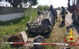 incidente stradale grave vigili del fuoco quartu sant'elena