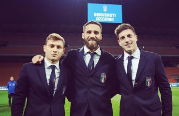 Barella Pavoletti e Cragno a San Siro - Foto IG Pavoletti