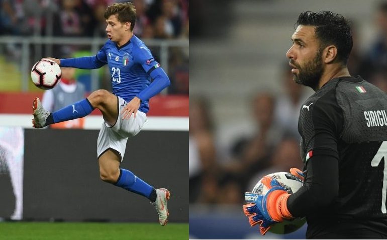 Barella e Sirigu in nazionale