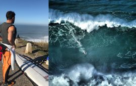 Francisco Porcella Nazaré Portogallo onde surf 30 metri