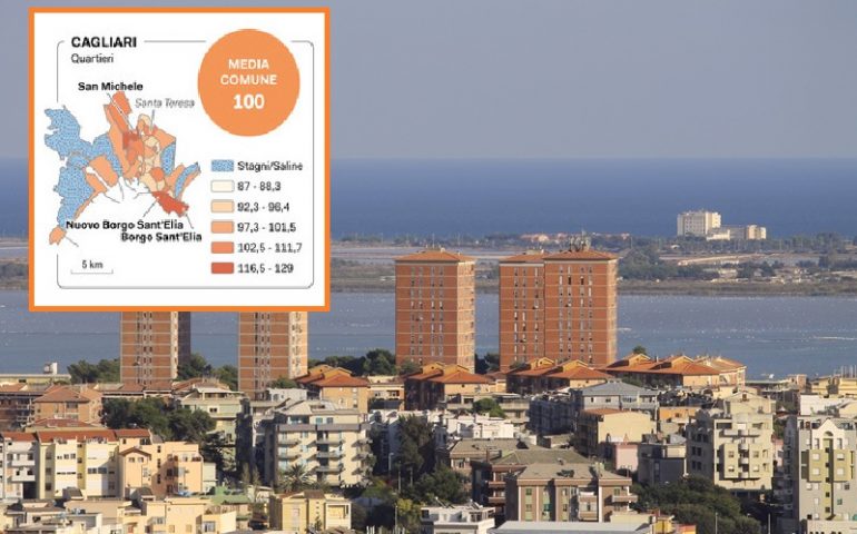 I quartieri di Cagliari cep povertà