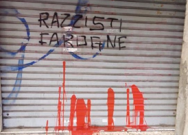 Imbrattata la sede della Lega a Cagliari
