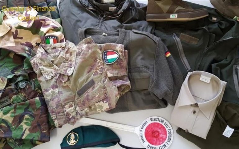 gdf sequestro abbigliamento militare