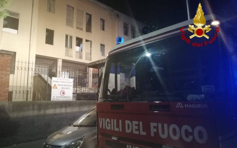 incendio ex scuola cagliari