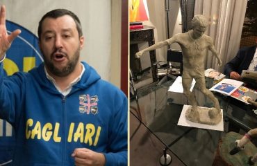 Salvini statua gigi Riva