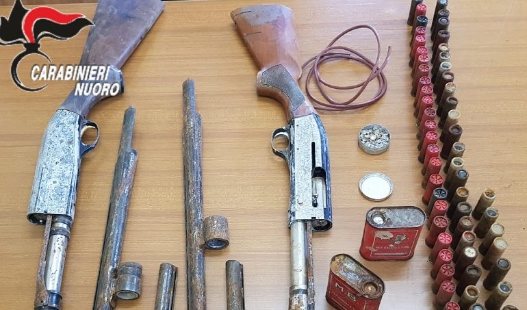 Armi e munizioni ritrovate nelle campagne di Oniferi. Al lavoro il RIS di Cagliari