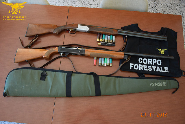 Lotta alla caccia abusiva: sequestrati a Gonnesa due fucili e una carabina irregolari