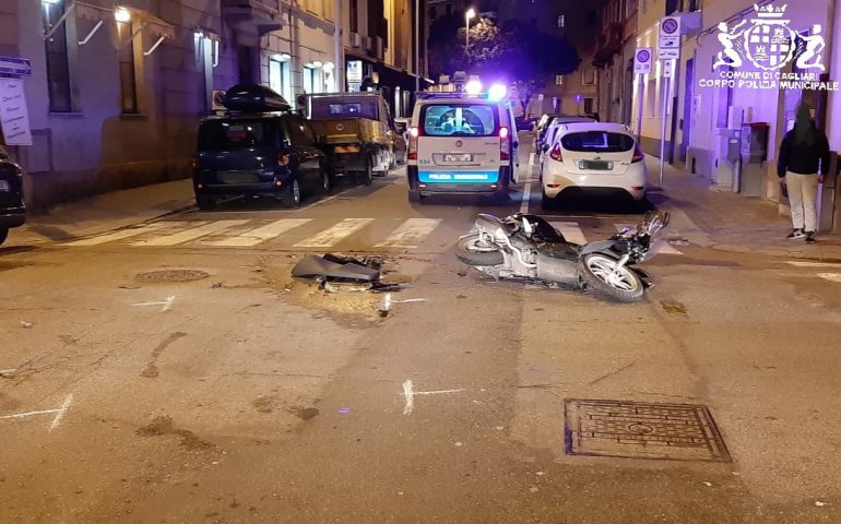 Incidente a Cagliari in via Puccini. Auto contro moto: ferito il centauro