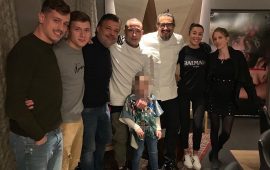 Nicolò Barella a cena a Milano con la moglie Nainggolan e il suo procuratore - Foto di IG Alessandro Beltrami