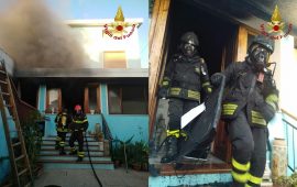 Paura a Villaputzu incendio in casa, 84enne si rifugia sul tetto (3)
