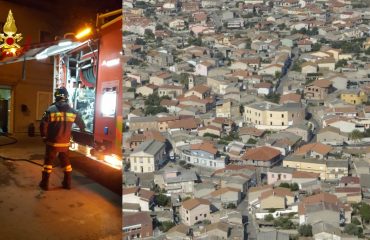 Marrubiu Incendio abitazione vigili del Fuoco