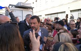 Salvini al mercato di San Benedetto di Cagliari (8)