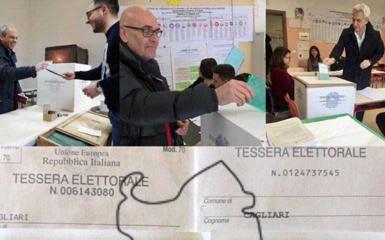 (Foto) Elezioni regionali. Votano Lecis, Maninchedda e Murgia