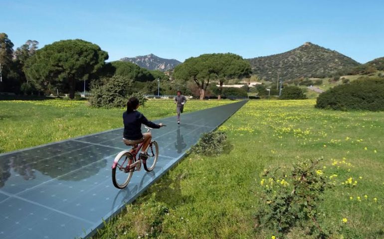 Villasimius, è partito ufficialmente il progetto della prima pista ciclopedonale solare in Italia