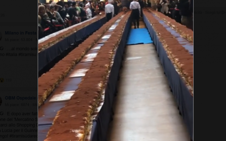 Tiramisù da record: a Milano è lungo 273,5 metri e vince il Guinness