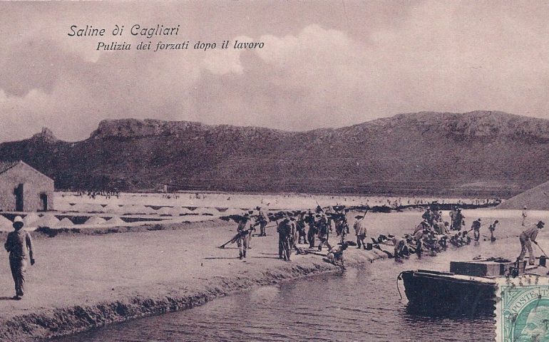 La Cagliari che non c’è più: 1909, i forzati lavorano nella salina