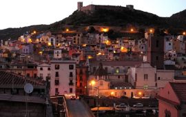 Bosa Sardinia City Evening Italy