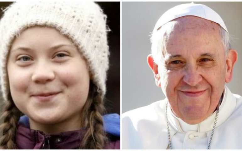 Greta Thunberg incontrerà Papa Francesco: “La crisi climatica non va in vacanza e nemmeno noi”