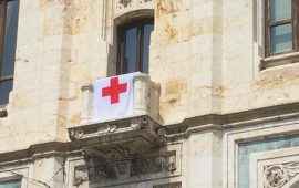 Bandiera Croce Rossa municipio di Cagliari
