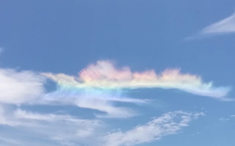 Nuvola arcobaleno a Cagliari