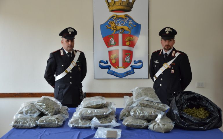 carabinieri san gavino 13 kg di marijuana