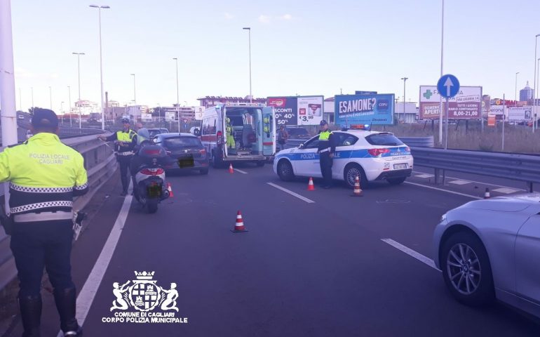 Incidente sull’Asse Mediano: 18enne alla guida di uno scooter si schianta sul guardrail