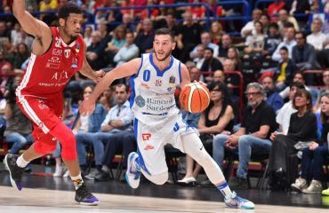 Marco Spissu in gara 2 contro Milano -Foto Dinamo Sassari