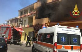 Vigili del fuoco Sestu incendio (2)