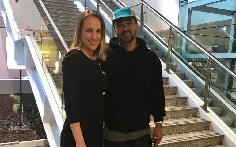 Jesse James all'aeroporto di Cagliari