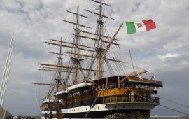 La Amerigo Vespucci al porto di Cagliari