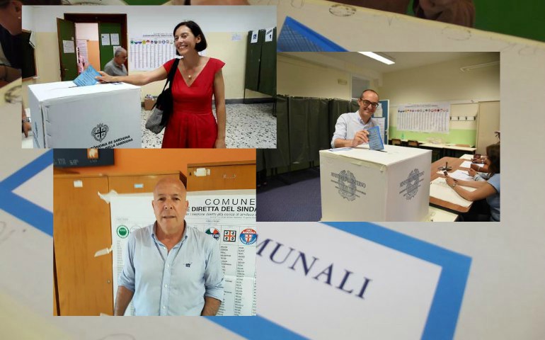 Amministrative. A Cagliari gli aspiranti sindaco hanno votato questa mattina