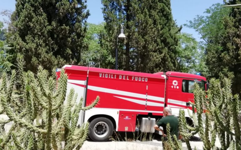 Incendio a Monte Claro a Cagliari