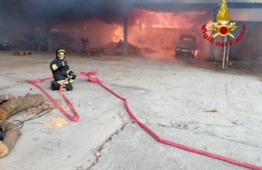 Incendio in via San Francesco a Quartu