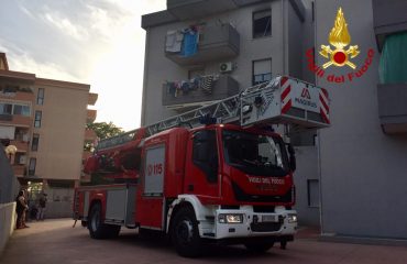 Incendio in via Tiepolo a Cagliari