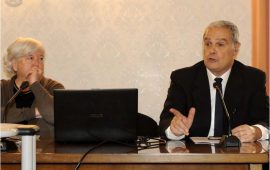 Mauro Carta con il rettore Maria Del Zompo