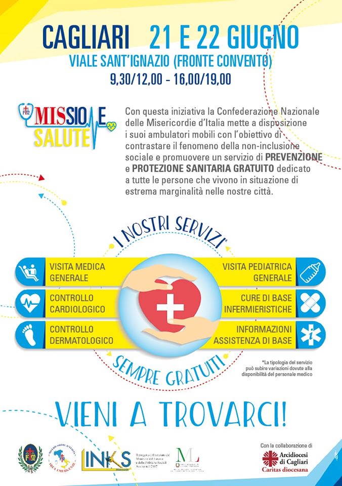 Cagliari, due giorni di visite mediche gratuite per gli indigenti in viale Sant'Ignazio