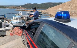 Carabinieri al porto di Teulada
