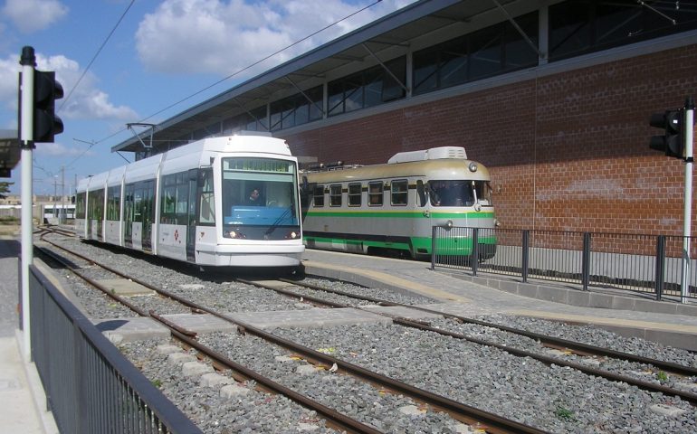 La stazione dei treni di Monserrato dove arriva il treno procedente da Isili