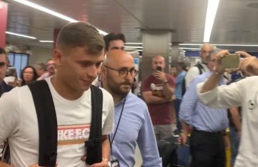 Barella arriva a Milano