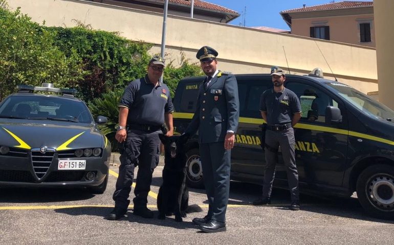 Luger, il cane antidroga della Guardia di Finanza di Cagliari va “in pensione”
