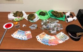La droga sequestrata a Su Planu