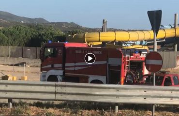 Incendio vicino al Diverland di Quartucciu