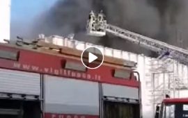 Incendio a Porto Torres