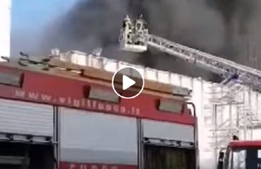 Incendio a Porto Torres