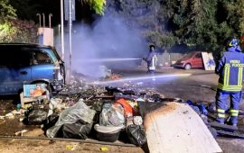 incendio rifiuti