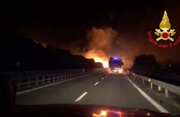 incendio a Siniscola