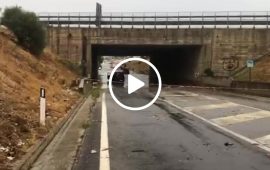 Auto impantanata ad Assemini